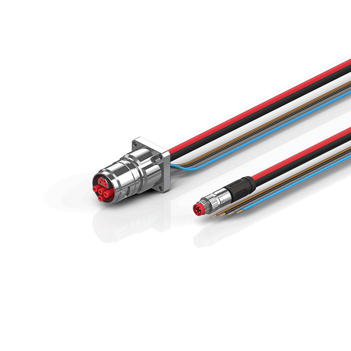 ZK7224-BQ00-0xxx | B17, ECP cable, PUR, 4 x 1.5 mm² + (1 x 4 x AWG22), drag chain suitable, key 1 (2 x 24 V DC)