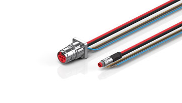 ZK7224-BR00-0xxx | B17, ECP cable, PUR, 4 x 1.5 mm² + (1 x 4 x AWG22), drag chain suitable, key 1 (2 x 24 V DC)
 