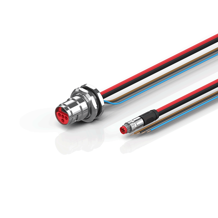 ZK7224-BT00-0xxx | B17, ECP cable, PUR, 4 x 1.5 mm² + (1 x 4 x AWG22), drag chain suitable, key 1 (2 x 24 V DC)