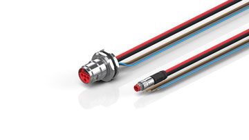 ZK7224-BV00-0xxx | B17, ECP cable, PUR, 4 x 1.5 mm² + (1 x 4 x AWG22), drag chain suitable, key 1 (2 x 24 V DC)
 