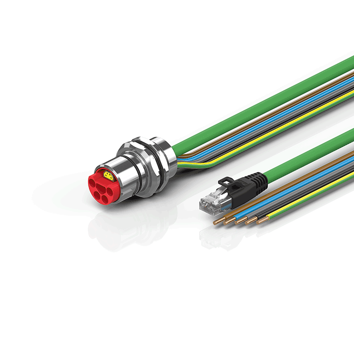 ZK7A14-AX00-Axxx | B23, ENP cable, PUR, 5 G 4.0 mm² + (1 x 4 x AWG22), drag chain suitable, key 3 (user-defined voltage)
