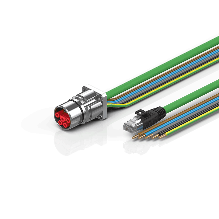 ZK7A14-BW00-Axxx | B23, ENP cable, PUR, 5 G 4.0 mm² + (1 x 4 x AWG22), drag chain suitable, key 3 (user-defined voltage)