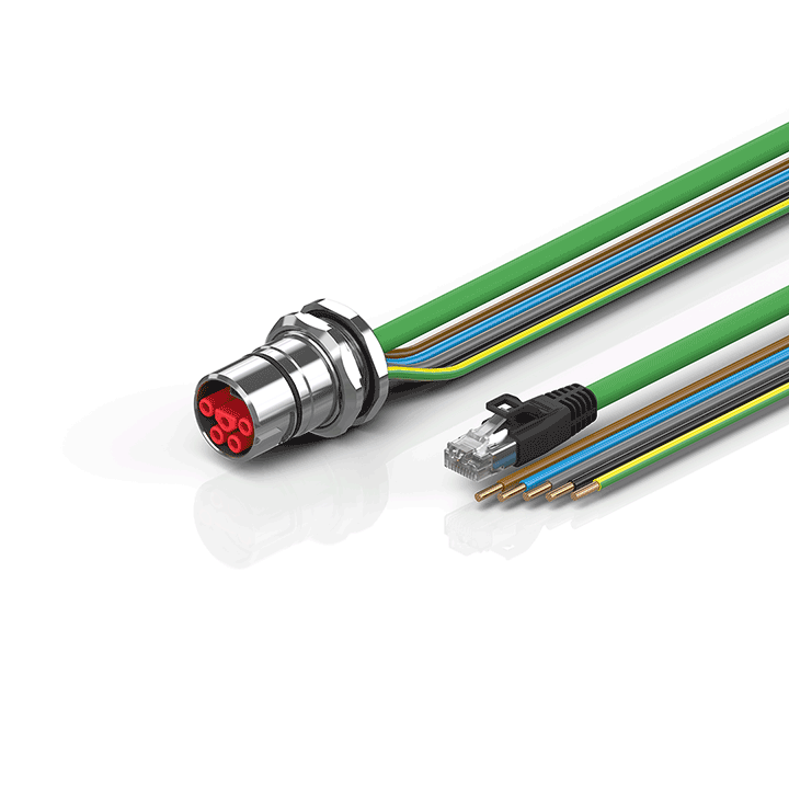 ZK7A14-BY00-Axxx | B23, ENP cable, PUR, 5 G 4.0 mm² + (1 x 4 x AWG22), drag chain suitable, key 3 (user-defined voltage)
 