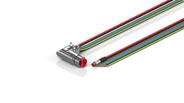 ZK7314-CJ00-0xxx | B23, ECP cable, PUR, 5 G 4.0 mm² + (1 x 4 x AWG22), drag chain suitable, key 1 (2 x 24 V DC + PE)