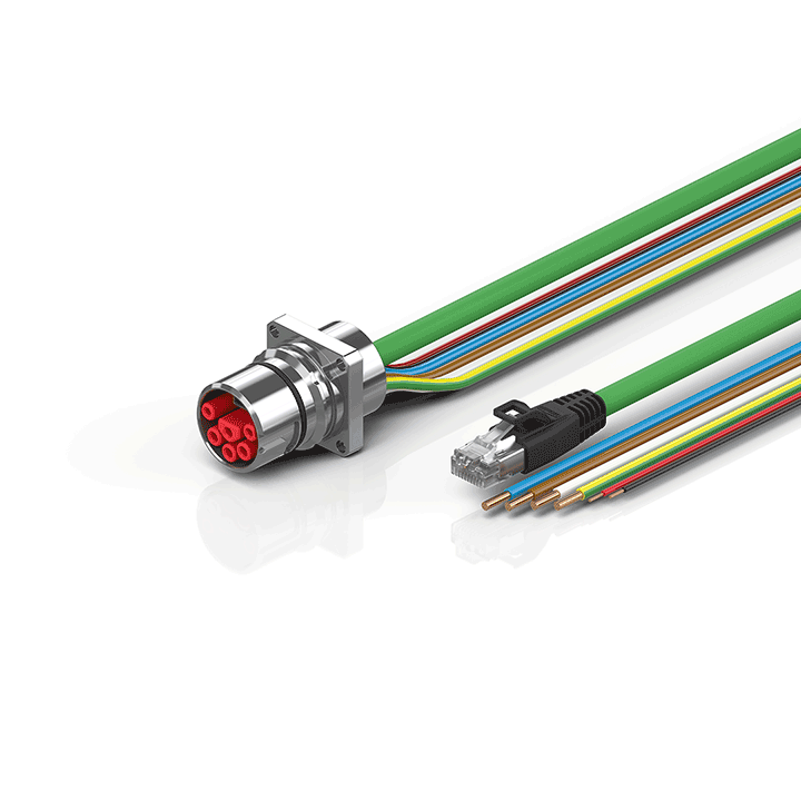 ZK7721-AY00-Axxx | B23, ENP cable, PUR, 4 G 4.0 mm² + 2 x 2.5 mm² + (1 x 4 x AWG22), drag chain suitable, key 2 (user-defined voltage)
 