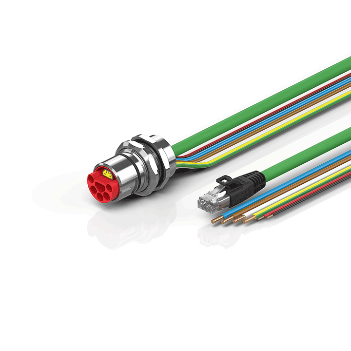 ZK7721-BB00-Axxx | B23, ENP cable, PUR, 4 G 4.0 mm² + 2 x 2.5 mm² + (1 x 4 x AWG22), drag chain suitable, key 2 (user-defined voltage)
 