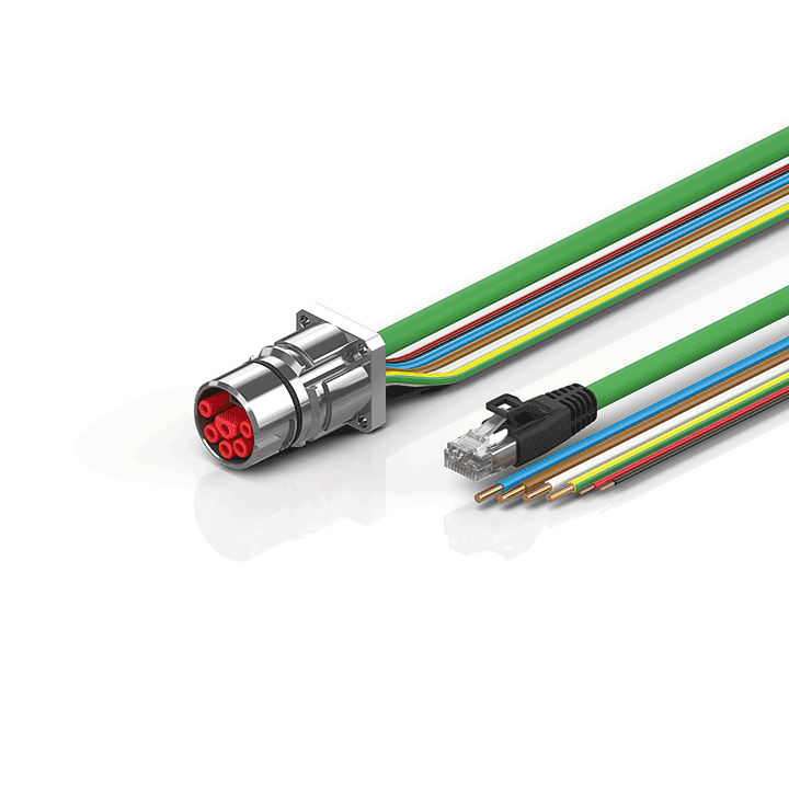 ZK7721-CC00-Axxx | B23, ENP cable, PUR, 4 G 4.0 mm² + 2 x 2.5 mm² + (1 x 4 x AWG22), drag chain suitable, key 2 (user-defined voltage)
 