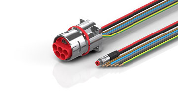 ZK7425-BW00-0xxx | B40, ECP cable, PUR, 5 G 16.0 mm² + (1 x 4 x AWG22), drag chain suitable, key 1 (2 x 24 V DC + PE)