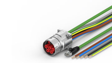 ZK7B25-BW00-Axxx | B40, ENP cable, PUR, 5 G 16.0 mm² + (1 x 4 x AWG22), drag chain suitable, key 3 (user-defined voltage)