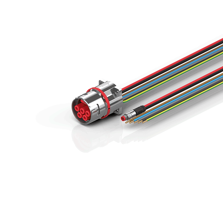 ZK7B25-BX00-0xxx | B40, ECP cable, PUR, 5 G 16.0 mm² + (1 x 4 x AWG22), drag chain suitable, key 3 (user-defined voltage)