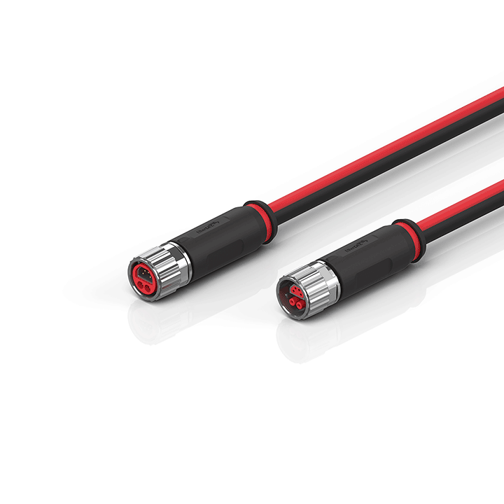 ZK7502-0607-0xxx | B12, ECP cable, PUR, 2 x 0.75 mm² + (1 x 4 x AWG22), drag chain suitable, key 2 (user-defined voltage)