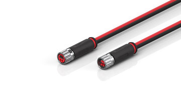 ZK7502-0607-0xxx | B12, ECP cable, PUR, 2 x 0.75 mm² + (1 x 4 x AWG22), drag chain suitable, key 2 (user-defined voltage)