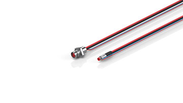 ZK7502-AA00-0xxx | B12, ECP cable, PUR, 2 x 0.75 mm² + (1 x 4 x AWG22), drag chain suitable, key 2 (user-defined voltage)