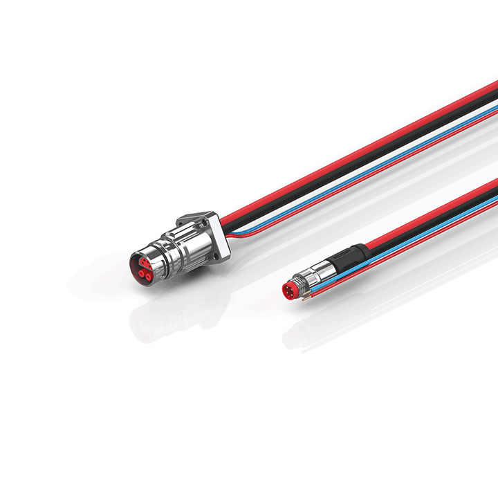 ZK7502-BE00-0xxx | B12, ECP cable, PUR, 2 x 0.75 mm² + (1 x 4 x AWG22), drag chain suitable, key 2 (user-defined voltage)