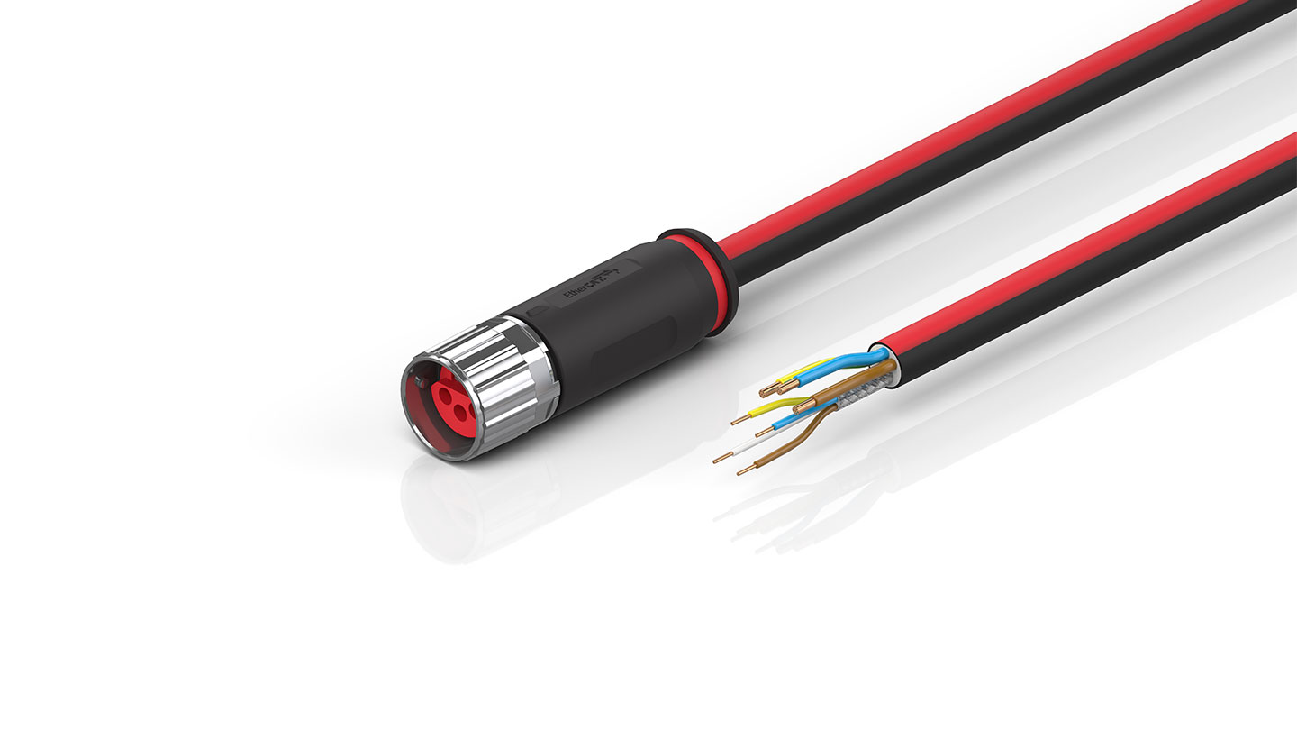 ZK7606-1800-0xxx | B17, ECP cable, PUR, 3 G 1.5 mm² + (1 x 4 x AWG22), drag chain suitable, key 2 (230 V AC)
