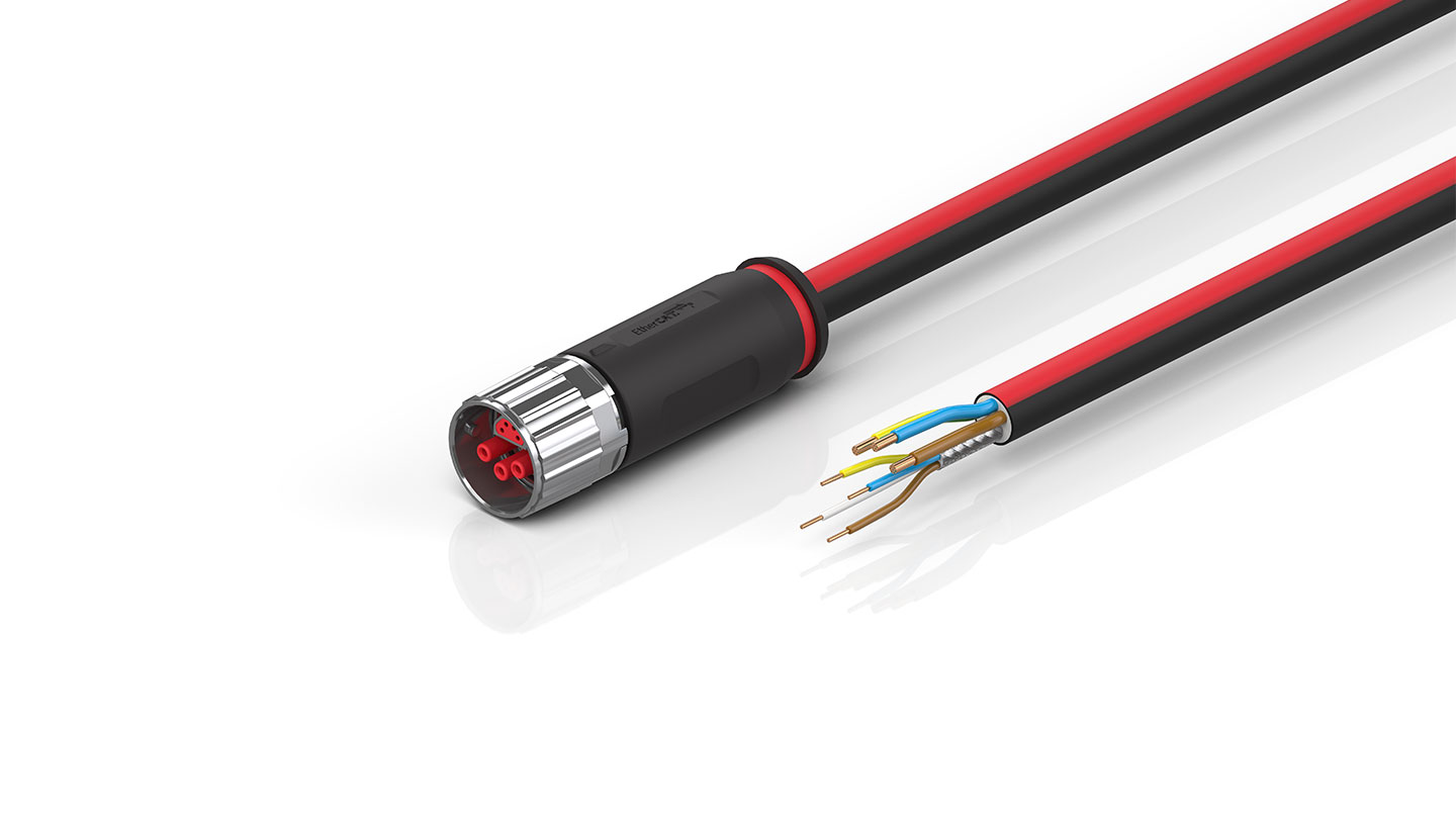 ZK7606-1900-0xxx | B17, ECP cable, PUR, 3 G 1.5 mm² + (1 x 4 x AWG22), drag chain suitable, key 2 (230 V AC)