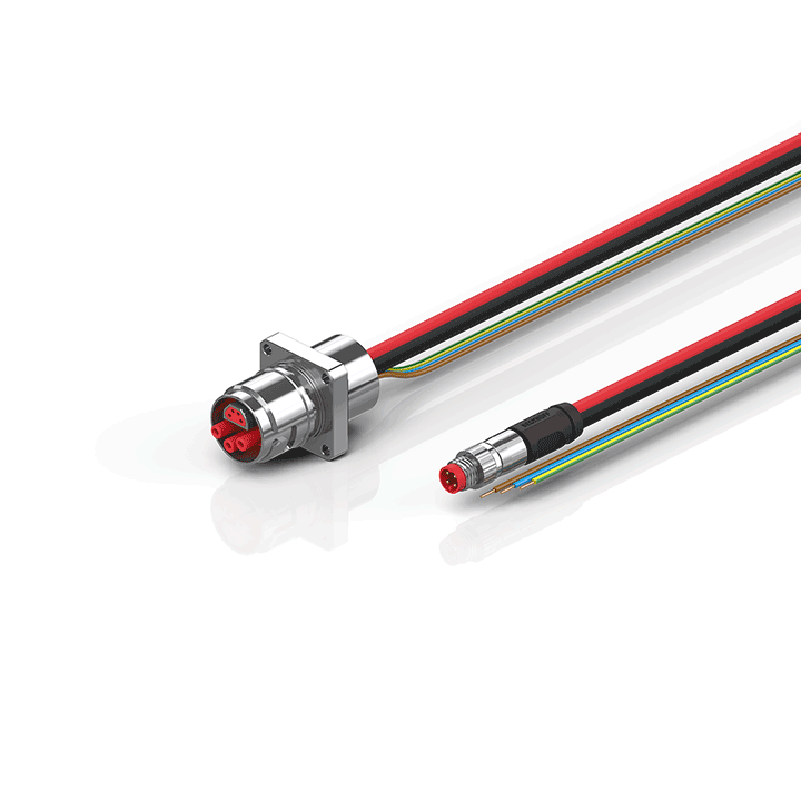 ZK7606-AG00-0xxx | B17, ECP cable, PUR, 3 G 1.5 mm² + (1 x 4 x AWG22), drag chain suitable, key 2 (230 V AC)