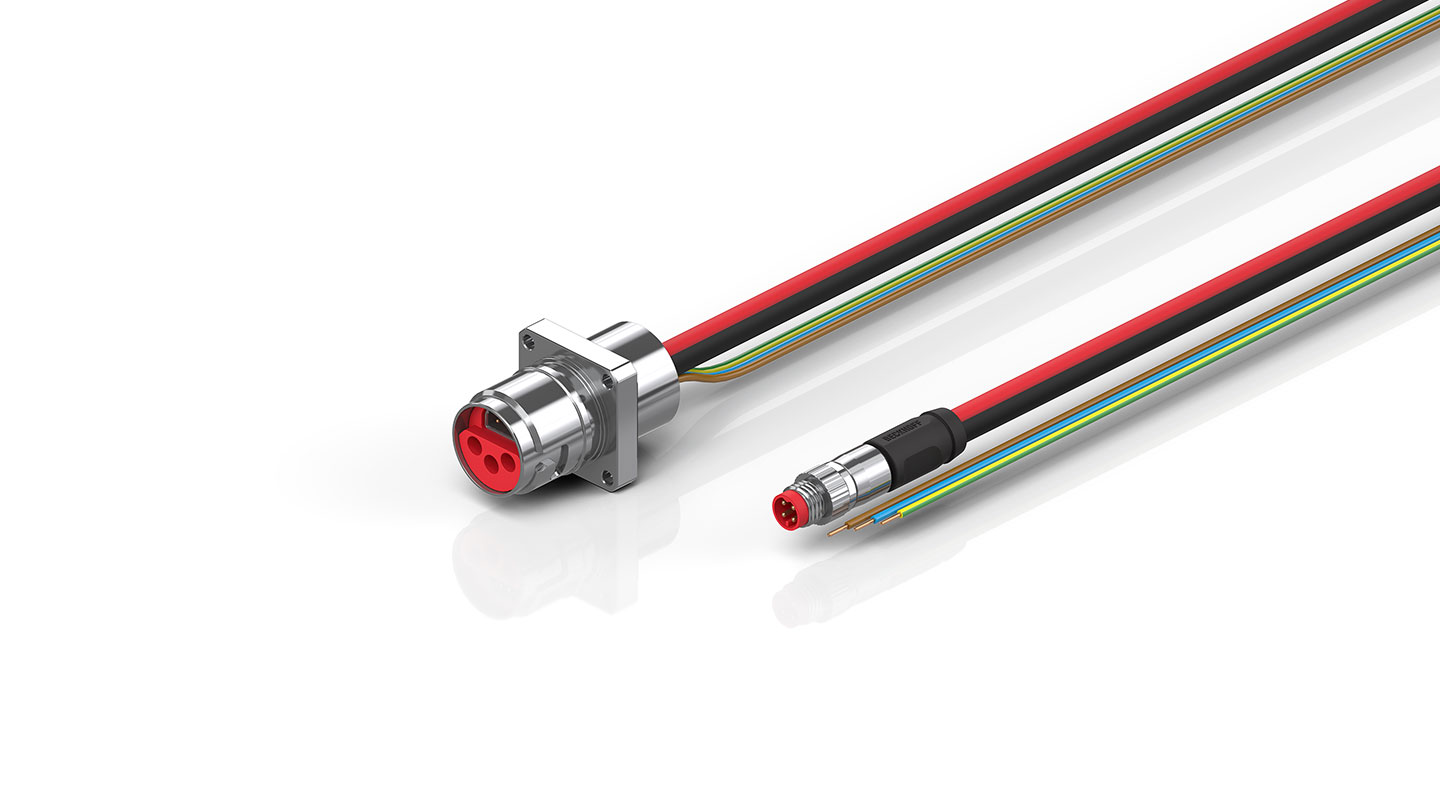 ZK7606-AH00-0xxx | B17, ECP cable, PUR, 3 G 1.5 mm² + (1 x 4 x AWG22), drag chain suitable, key 2 (230 V AC)
