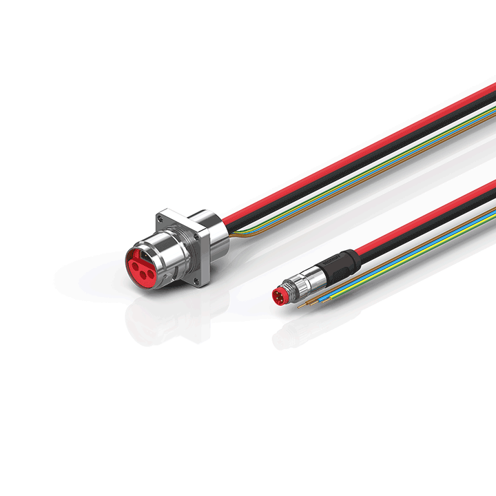 ZK7606-AH00-0xxx | B17, ECP cable, PUR, 3 G 1.5 mm² + (1 x 4 x AWG22), drag chain suitable, key 2 (230 V AC)