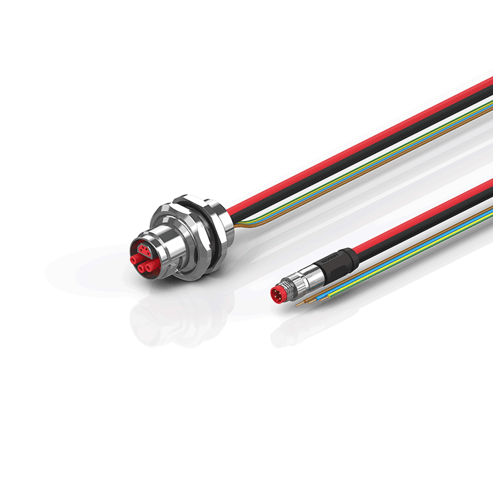 ZK7606-AI00-0xxx | B17, ECP cable, PUR, 3 G 1.5 mm² + (1 x 4 x AWG22), drag chain suitable, key 2 (230 V AC)