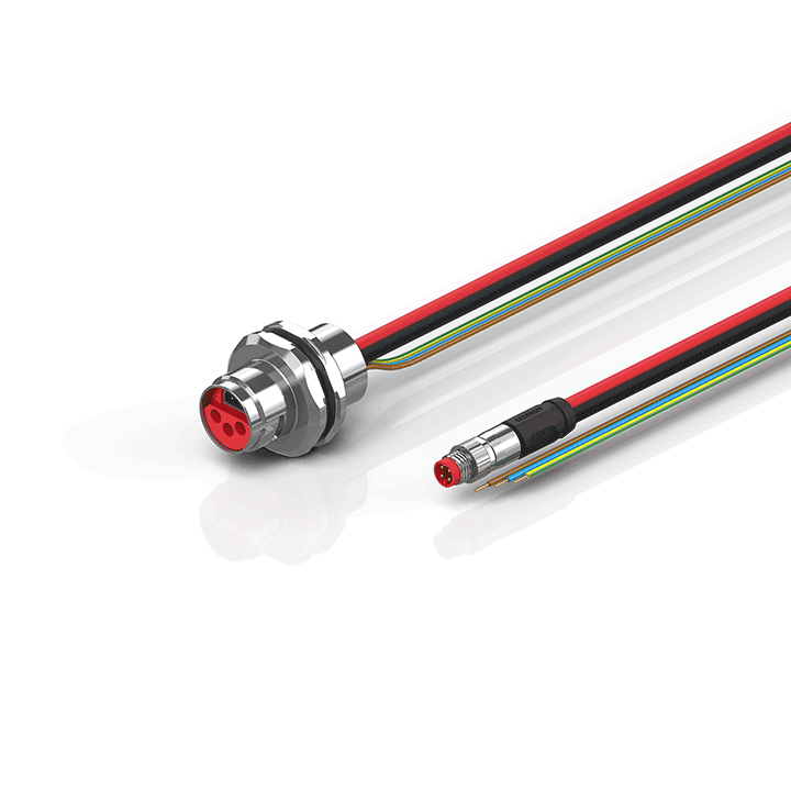 ZK7606-AL00-0xxx | B17, ECP cable, PUR, 3 G 1.5 mm² + (1 x 4 x AWG22), drag chain suitable, key 2 (230 V AC)