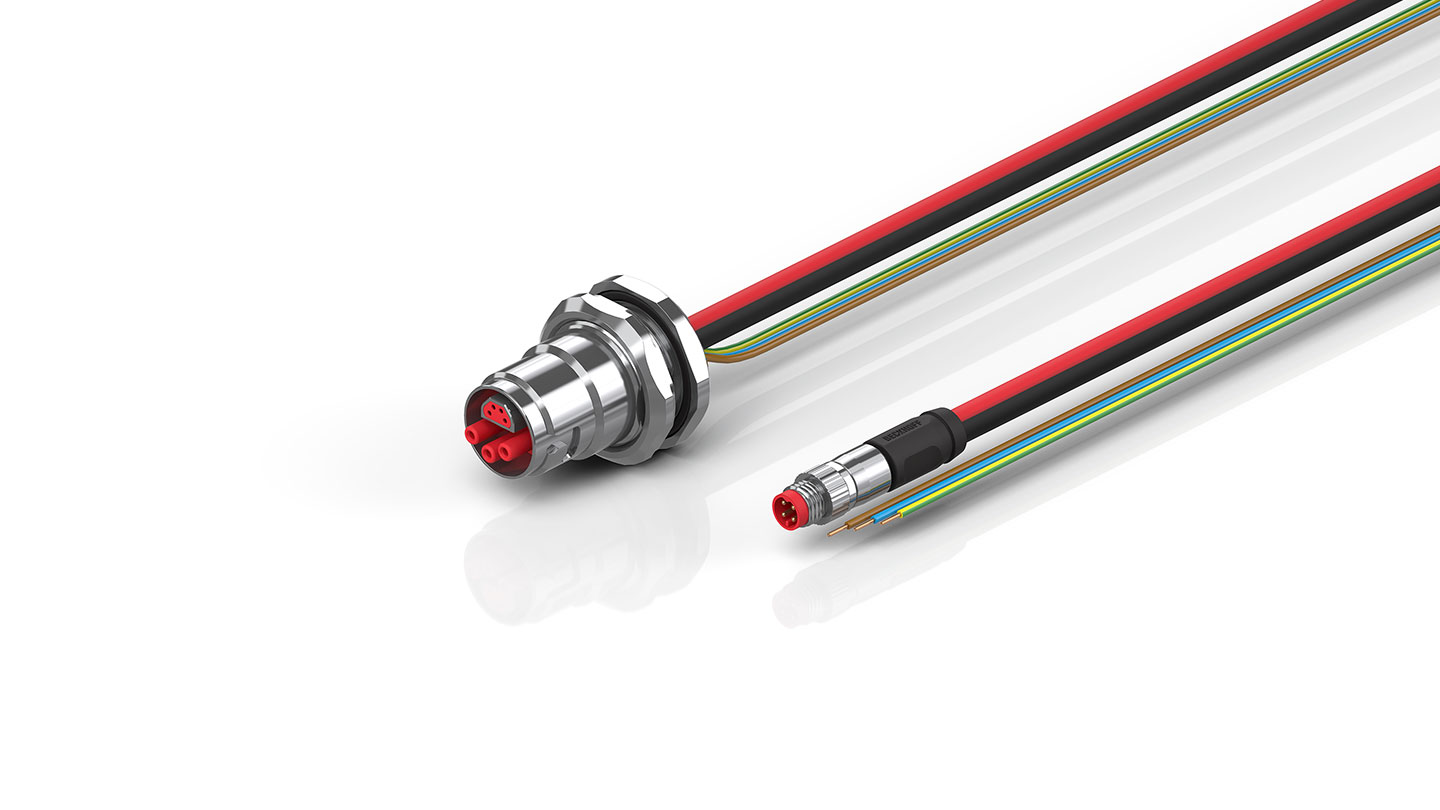 ZK7606-BM00-0xxx | B17, ECP cable, PUR, 3 G 1.5 mm² + (1 x 4 x AWG22), drag chain suitable, key 2 (230 V AC)