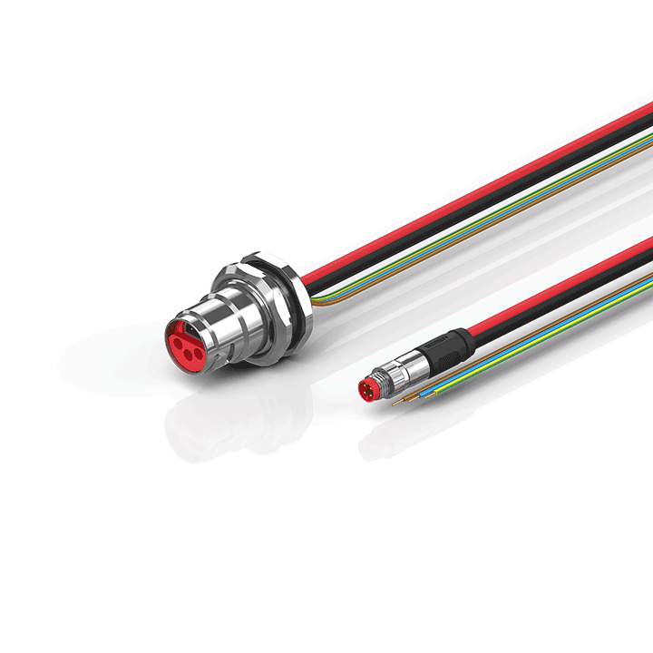 ZK7606-BN00-0xxx | B17, ECP cable, PUR, 3 G 1.5 mm² + (1 x 4 x AWG22), drag chain suitable, key 2 (230 V AC)