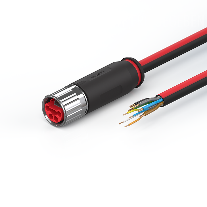 ZK7608-3000-0xxx | B17, ECP cable, PUR, 5 G 1.5 mm² + (1 x 4 x AWG22), drag chain suitable, key (400 V AC)