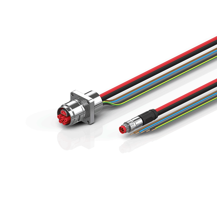 ZK7608-AS00-0xxx | B17, ECP cable, PUR, 5 G 1.5 mm² + (1 x 4 x AWG22), drag chain suitable, key 2 (400 V AC)