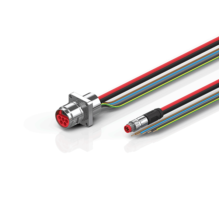 ZK7608-AT00-0xxx | B17, ECP cable, PUR, 5 G 1.5 mm² + (1 x 4 x AWG22), drag chain suitable, key 2 (400 V AC)