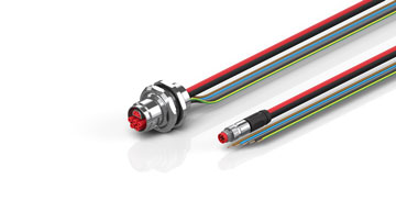 ZK7608-AU00-0xxx | B17, ECP cable, PUR, 5 G 1.5 mm² + (1 x 4 x AWG22), drag chain suitable, key 2 (400 V AC)