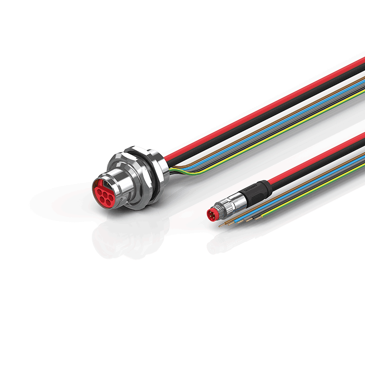 ZK7608-AV00-0xxx | B17, ECP cable, PUR, 5 G 1.5 mm² + (1 x 4 x AWG22), drag chain suitable, key 2 (400 V AC)