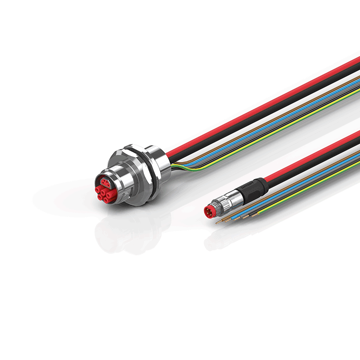 ZK7608-AW00-0xxx | B17, ECP cable, PUR, 5 G 1.5 mm² + (1 x 4 x AWG22), drag chain suitable, key 2 (400 V AC)