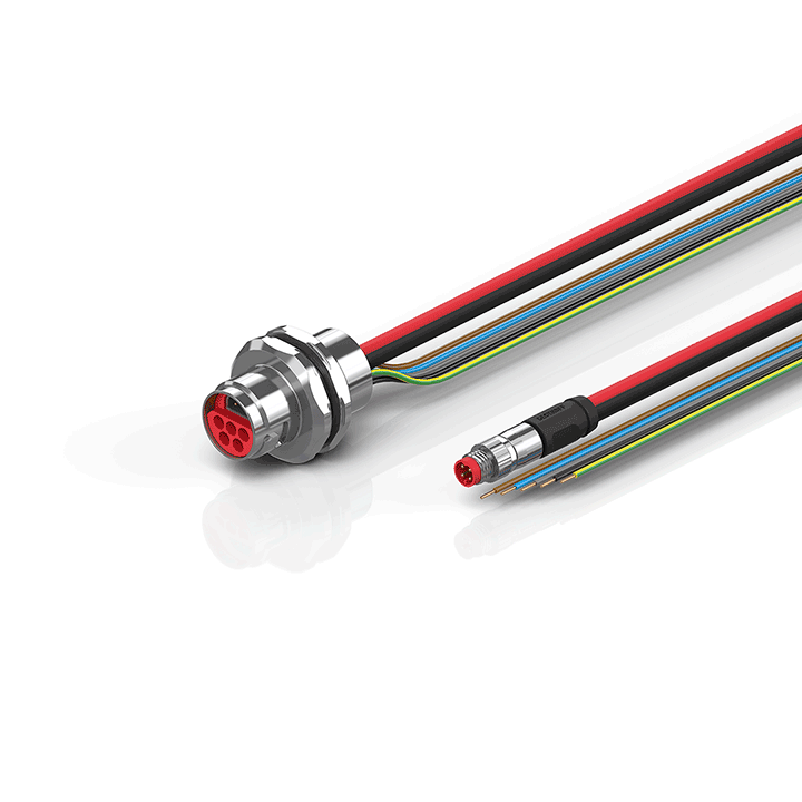 ZK7608-AX00-0xxx | B17, ECP cable, PUR, 5 G 1.5 mm² + (1 x 4 x AWG22), drag chain suitable, key 2 (400 V AC)