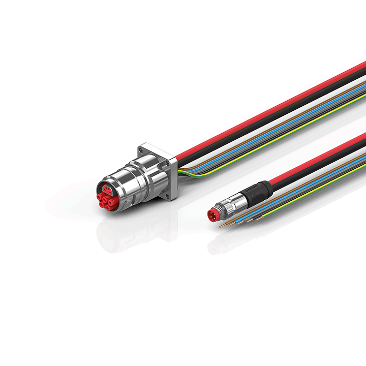 ZK7608-BW00-0xxx | B17, ECP cable, PUR, 5 G 1.5 mm² + (1 x 4 x AWG22), drag chain suitable, key 2 (400 V AC)