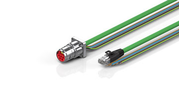 ZK7608-BX00-Axxx | B17, ENP cable, PUR, 5 G 1.5 mm² + (1 x 4 x AWG22), drag chain suitable, key 2 (400 V AC)