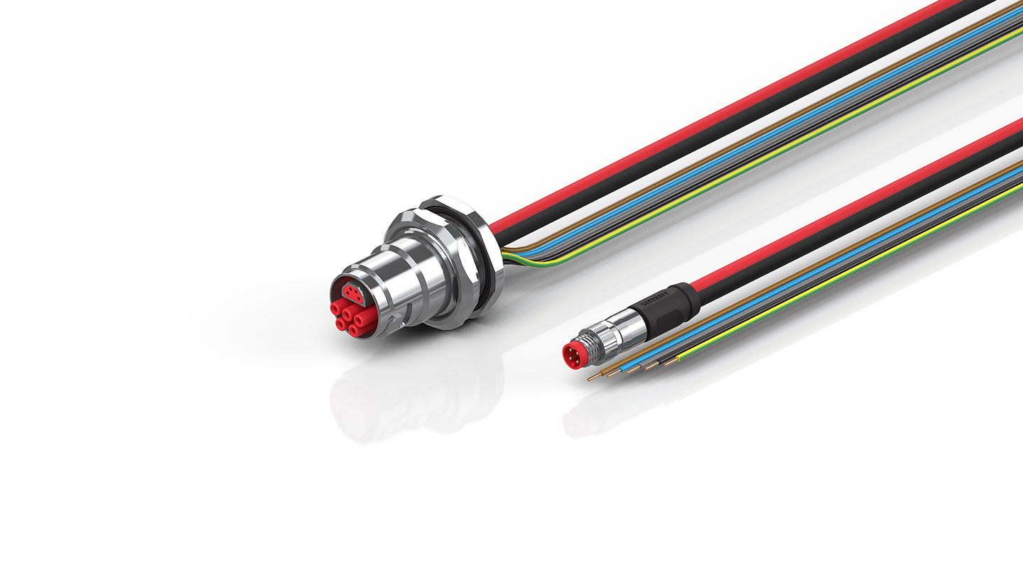 ZK7608-BY00-0xxx | B17, ECP cable, PUR, 5 G 1.5 mm² + (1 x 4 x AWG22), drag chain suitable, key 2 (400 V AC)