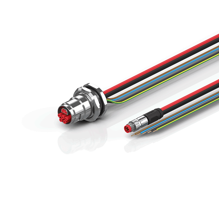 ZK7608-BY00-0xxx | B17, ECP cable, PUR, 5 G 1.5 mm² + (1 x 4 x AWG22), drag chain suitable, key 2 (400 V AC)