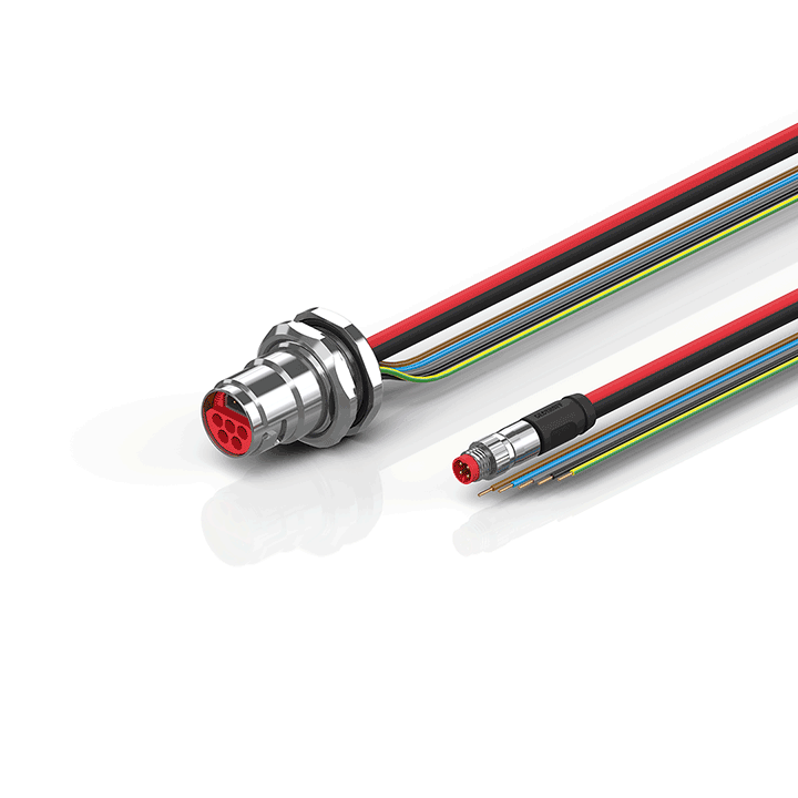ZK7608-BZ00-0xxx | B17, ECP cable, PUR, 5 G 1.5 mm² + (1 x 4 x AWG22), drag chain suitable, key 2 (400 V AC)