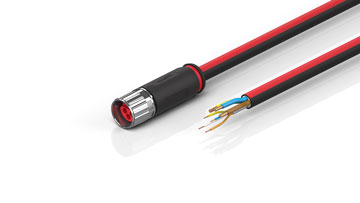 ZK7610-1800-0xxx | B17, ECP cable, PUR, 3 G 2.5 mm² + (1 x 4 x AWG22), drag chain suitable, key 2 (230 V AC)