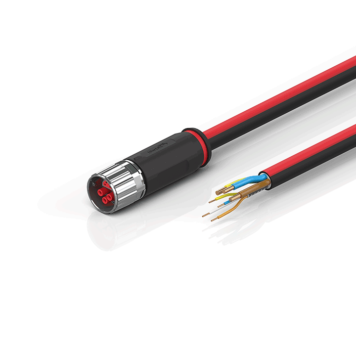 ZK7610-1900-0xxx | B17, ECP cable, PUR, 3 G 2.5 mm² + (1 x 4 x AWG22), drag-chain suitable, key 2 (230 V AC)