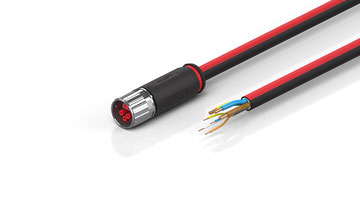 ZK7610-1900-0xxx | B17, ECP cable, PUR, 3 G 2.5 mm² + (1 x 4 x AWG22), drag-chain suitable, key 2 (230 V AC)