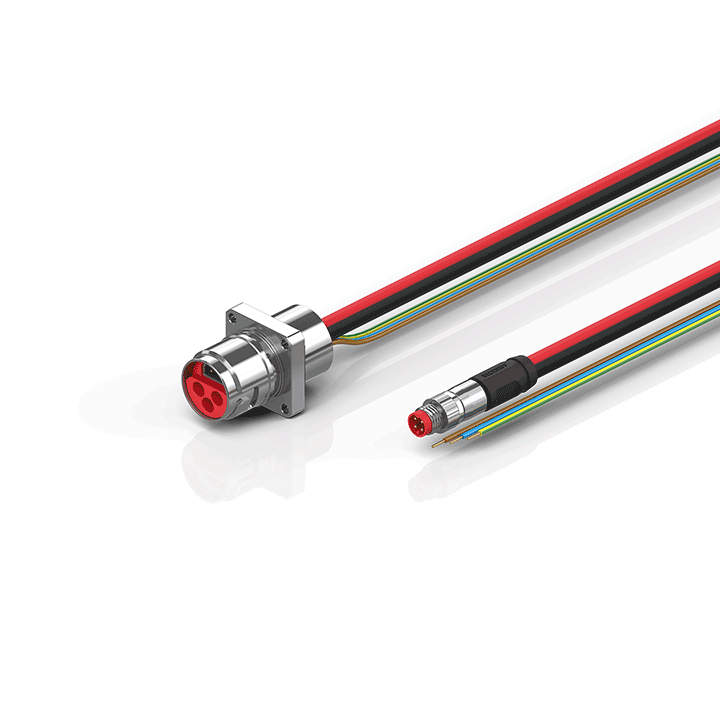 ZK7610-AH00-0xxx | B17, ECP cable, PUR, 3 G 2.5 mm² + (1 x 4 x AWG22), drag chain suitable, key 2 (230 V AC)