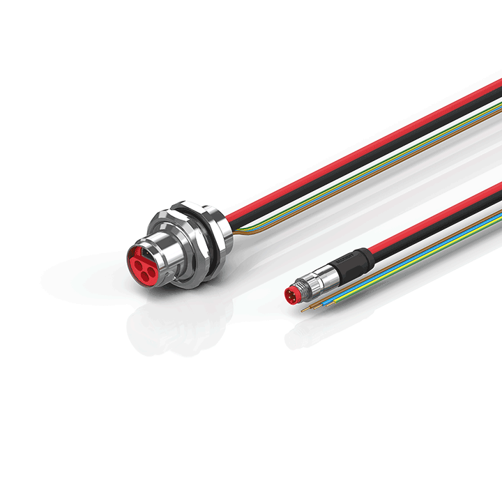 ZK7610-AJ00-0xxx | B17, ECP cable, PUR, 3 G 2.5 mm² + (1 x 4 x AWG22), drag chain suitable, key 2 (230 V AC)
