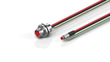 ZK7610-AL00-0xxx | B17, ECP cable, PUR, 3 G 2.5 mm² + (1 x 4 x AWG22), drag chain suitable, key 2 (230 V AC)