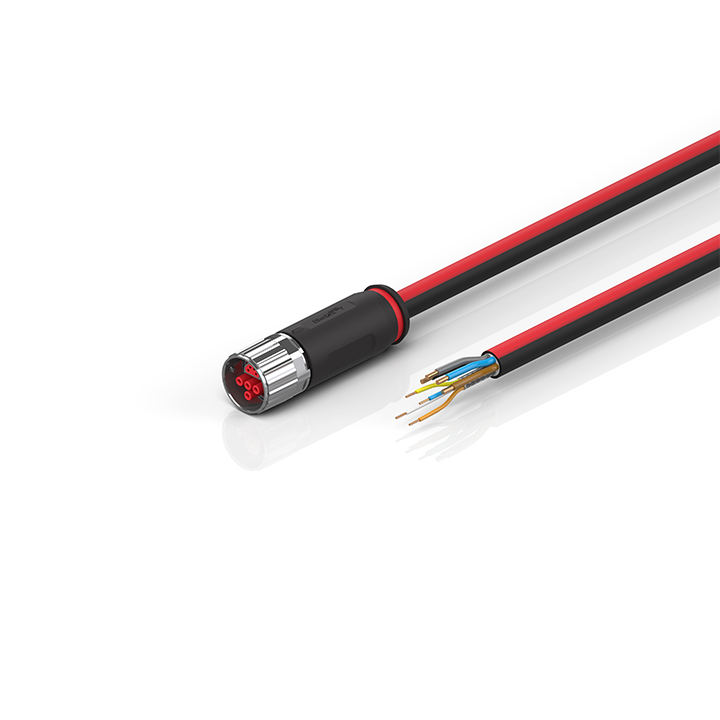 ZK7624-2500-0xxx | B17, ECP cable, PUR, 4 x 1.5 mm² + (1 x 4 x AWG22), drag chain suitable, key 2