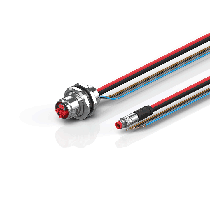 ZK7624-AO00-0xxx | B17, ECP cable, PUR, 4 x 1.5 mm² + (1 x 4 x AWG22), drag chain suitable, key 2 (user-defined voltage)
