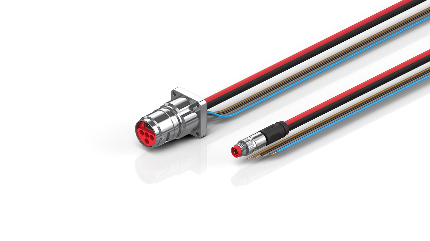 ZK7624-BR00-0xxx | B17, ECP cable, PUR, 4 x 1.5 mm² + (1 x 4 x AWG22), drag chain suitable, key 2 (user-defined voltage)
