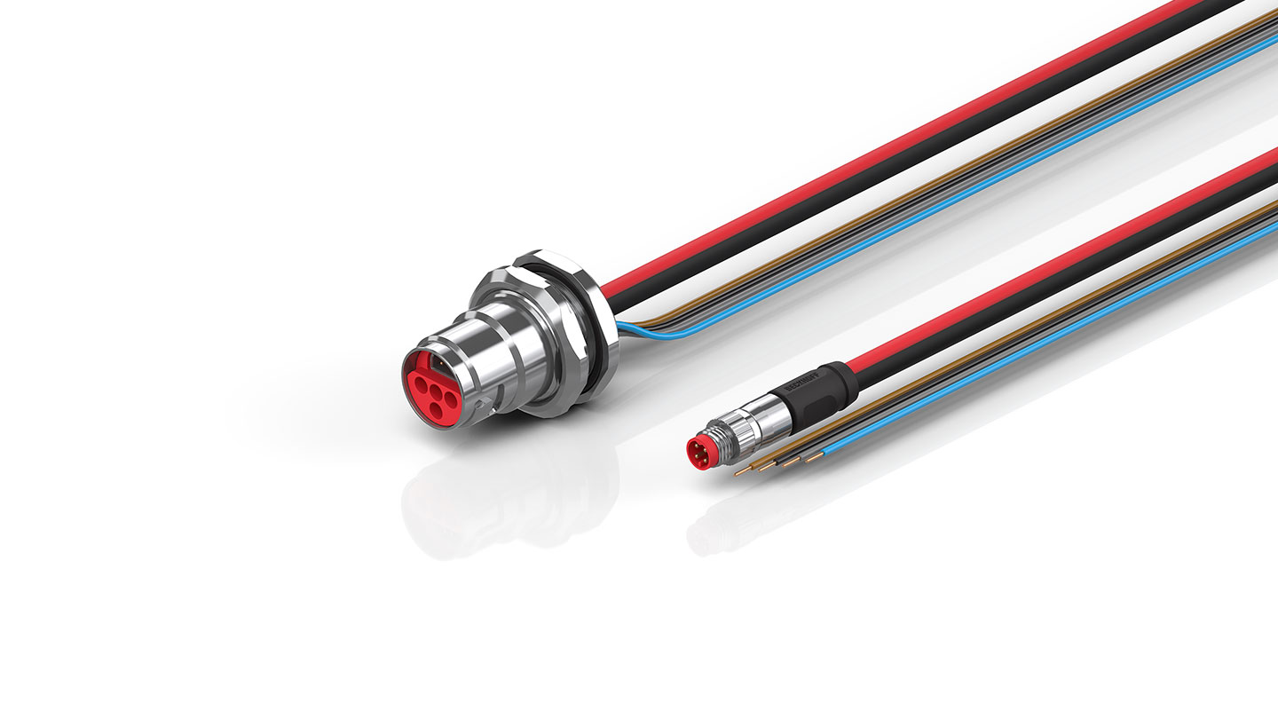 ZK7624-BT00-0xxx | B17, ECP cable, PUR, 4 x 1.5 mm² + (1 x 4 x AWG22), drag chain suitable, key 2 (user-defined voltage)