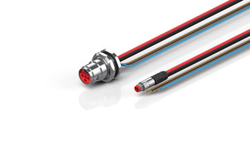ZK7624-BT00-0xxx | B17, ECP cable, PUR, 4 x 1.5 mm² + (1 x 4 x AWG22), drag chain suitable, key 2 (user-defined voltage)